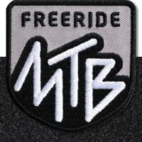 MTB Mountainbike freeride - Klett-Patch 60 x 62 mm / Grau